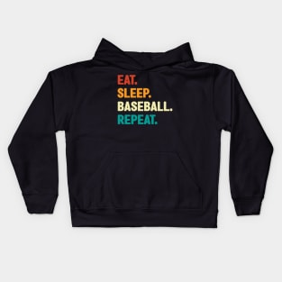 Eat Sleep Baseball Repeat Kids Hoodie